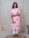 Pink Blossom Stripe Kurta (PR)