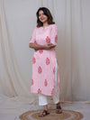 Pink Blossom Stripe Kurta (PR)