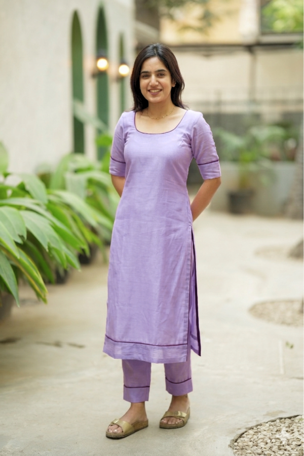 Raha Lilac Kurti Set (Set of 2)