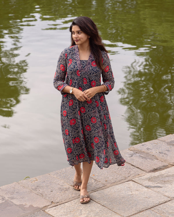 Red Floral Vine Dress (PR)