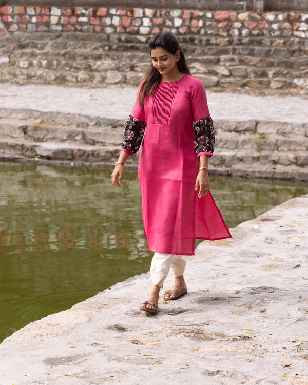 Crimson Charm pink Kurta (PR)