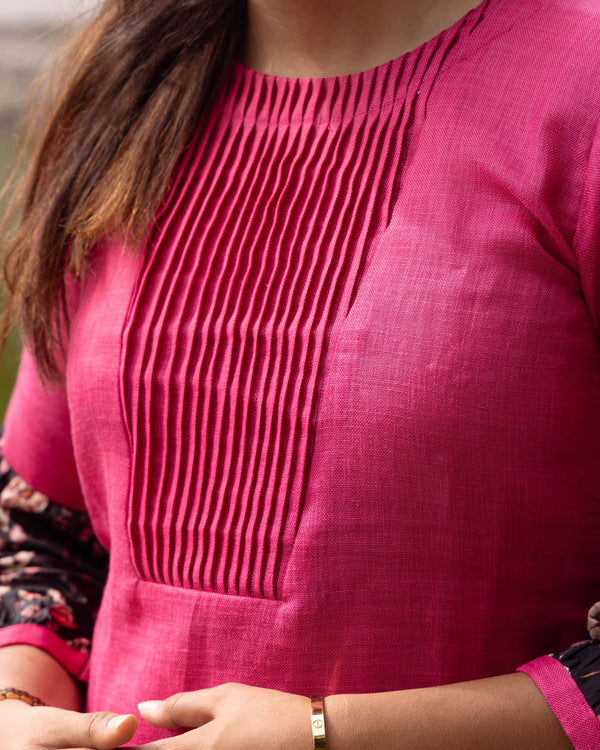 Crimson Charm pink Kurta (PR)