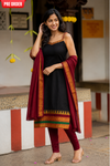 Charvi Black Narayanpet Kurti Set (Set of 2)