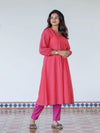 Tomato Tint Handloom A-line Kurta (PR)
