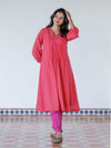 Tomato Tint Handloom A-line Kurta (PR)