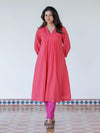 Tomato Tint Handloom A-line Kurta (PR)