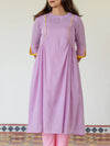 Lavender Lychee Handloom A-Line Kurta (PR)
