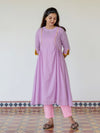 Lavender Lychee Handloom A-Line Kurta (PR)