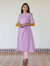 Lavender Lychee Handloom A-Line Kurta (PR)