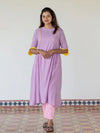 Lavender Lychee Handloom A-Line Kurta (PR)