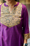 Shanvika Violet Cotton Kurti