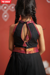 Tamizh Black Lehenga Mini (Set of 2)