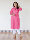 Lotus Pink Handloom Kurta (PR)