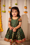 Smriti Green Brocade with Paithini Border Mini
