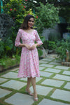 GRG - Myra light pink georgette dress - S only
