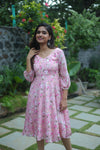 GRG - Myra light pink georgette dress - S only