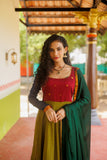 Inbha Green with Maroon Dress (Set of 2)