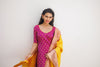 GRG - Aakruti Magenta (Kurti & Dupatta - Zipper on front) - XS only