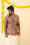 Dhruv - Pichwai Purple Shirt