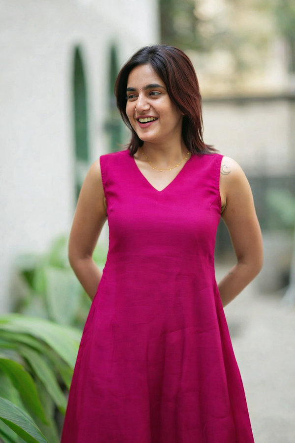 Nandhitha Rose Pink Kurta Set ( Set of 2)