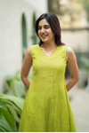 Nandhitha Lime Green Kurta Set ( Set of 2)