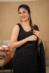 Madhanika Black Saree ( Set of 2 )
