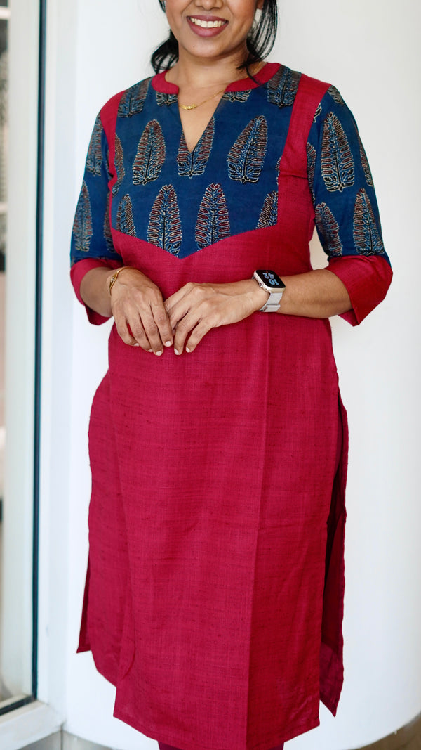 IMD - Shanvika Red Cotton Kurti