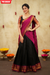 Tamizh Black Halfsaree (Set of 3 )-Unstitched
