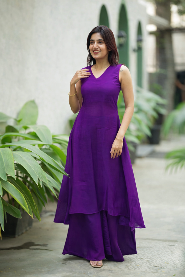 Nandhitha Violet Kurta Set ( Set of 2)