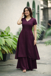 Nandhitha Wine Kurta Set ( Set of 2)