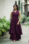 Nandhitha Wine Kurta Set ( Set of 2)