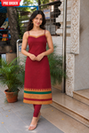 Charvi Maroon Narayanpet Kurti Set (Set of 2)