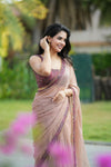 Nilani Brown Saree (Set of 2)