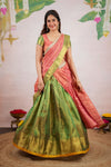 Tanisha Green Halfsaree (Set of 3)