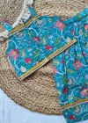 Vidhya Teal Blue Floral Co-ord Mini