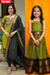 Prisha Olive Green Kurti with Lehenga Mom & Me