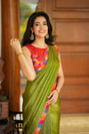 Mayilini Green Saree (Set of 2)
