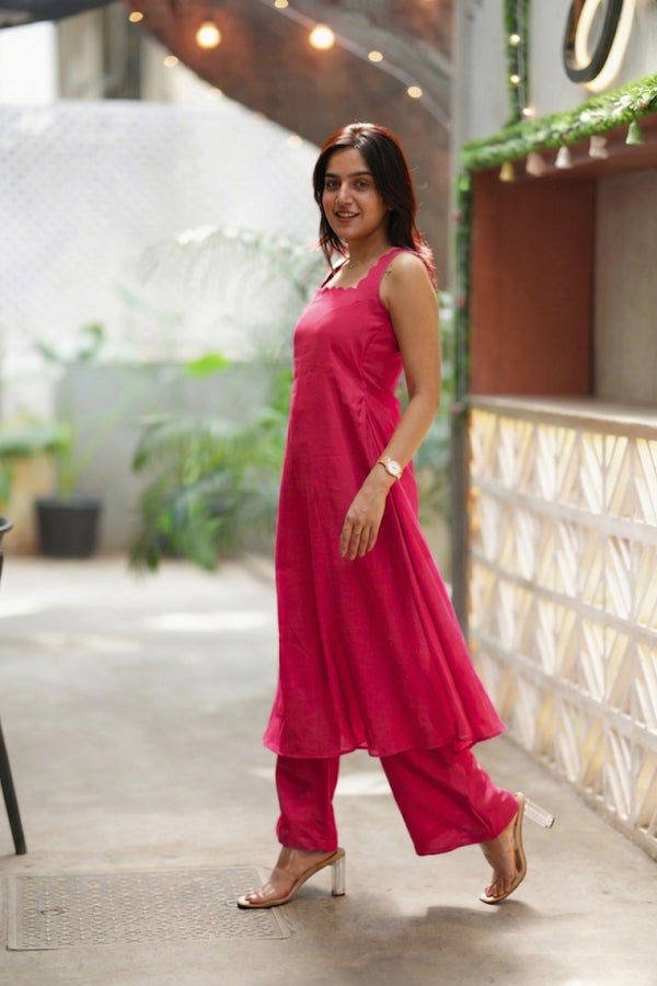 Aarna Rani Pink Kurta Set (Set of 2)