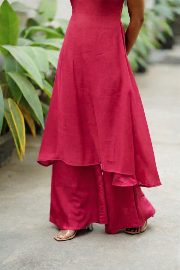 Nandhitha Rose Pink Kurta Set ( Set of 2)