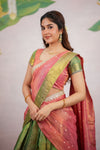 Tanisha Green Halfsaree (Set of 3)