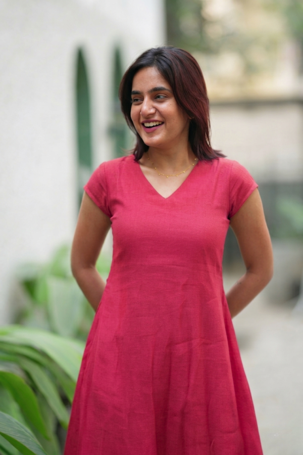 Nandhitha Rose Pink Kurta Set ( Set of 2)