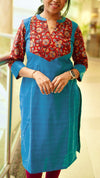 IMD - Shanvika Teal Cotton Kurti
