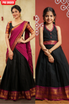 Tamizh Black Halfsaree with Lehenga Mom & Me