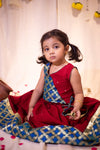 Shreya Maroon with Blue Mini