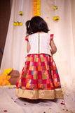 IMD - Vamsi White Top with Multicolor Skirt Mini