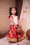 IMD - Vamsi White Top with Multicolor Skirt Mini