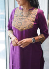 Shanvika Violet Cotton Kurti