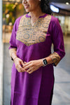 Shanvika Violet Cotton Kurti
