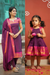 Tamizh Violet Kurti with Frock Mom & Me