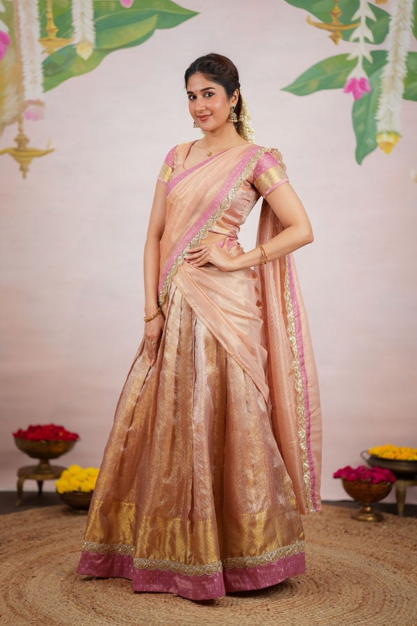 Tanisha Gold Halfsaree (Set of 3)